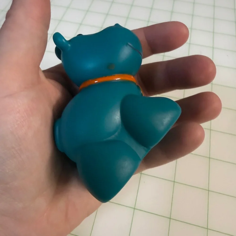 Y2K Little Tikes Handle Hauler Safari Zoo Toy Blue Hippo Figure Loose Used